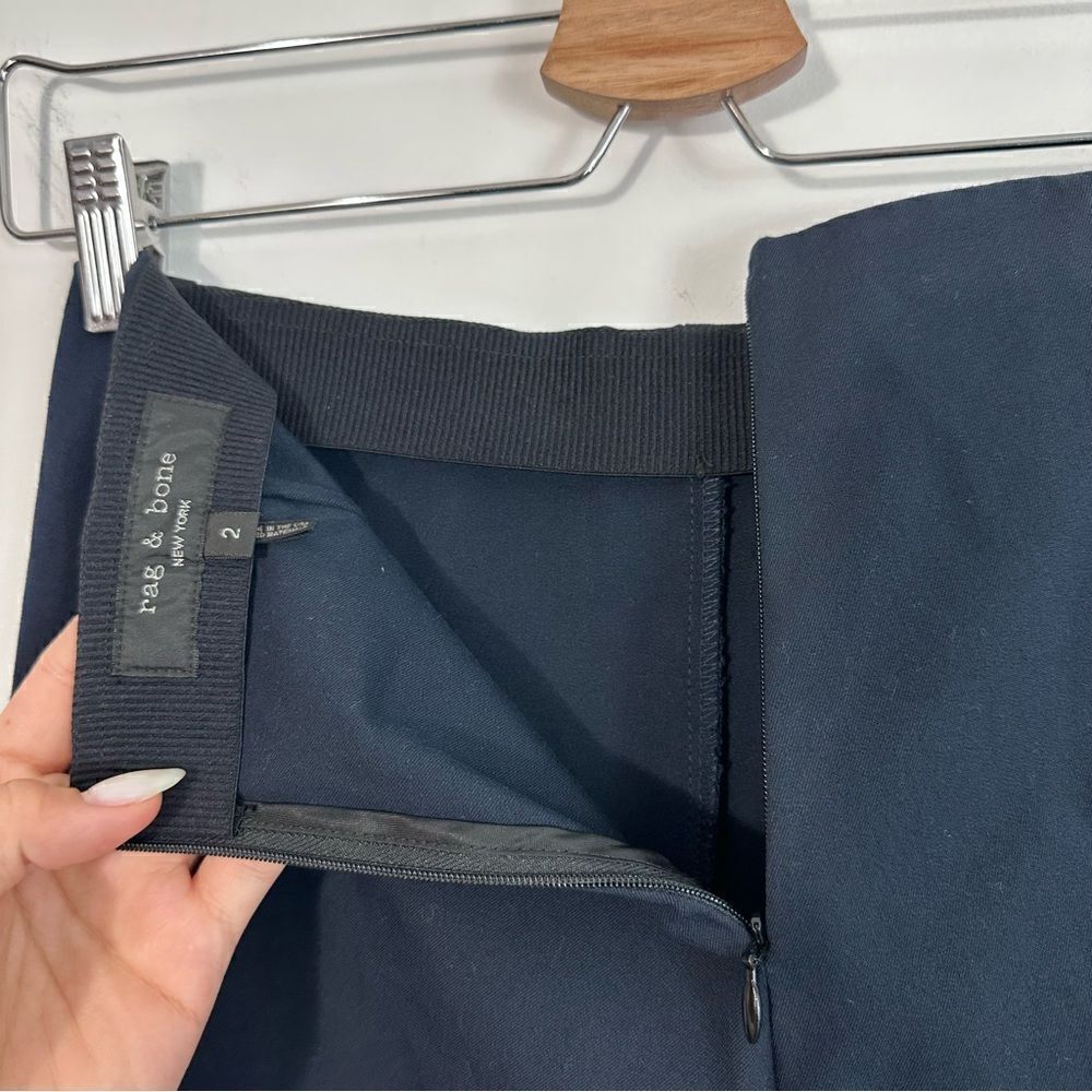 Rag & Bone Navy Blue Simone Trousers Slim Fit Size 2 - Picture 7 of 9